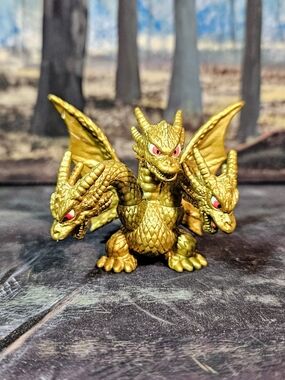 Gold Three-Headed Dragon Action Figure - Kids Toys